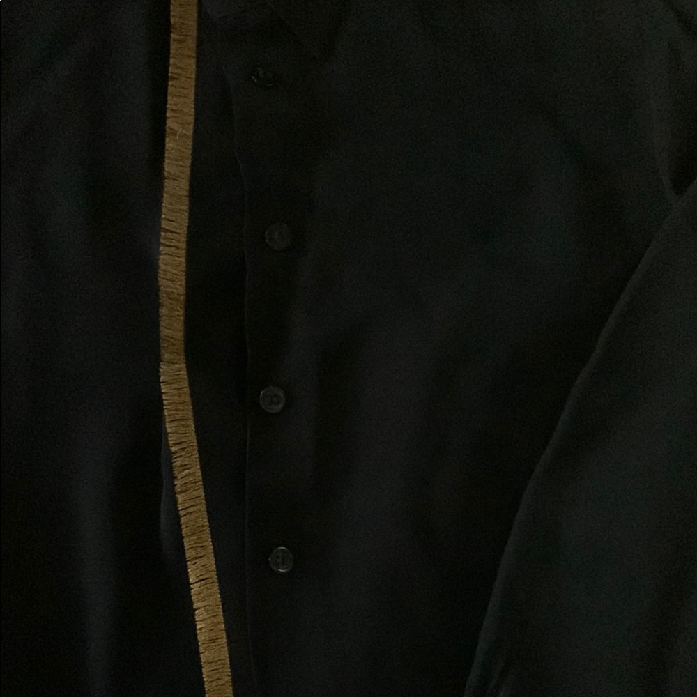 Judith & Charles 100% silk designer Black Blouse with Gold Trim - Picture 2 of 6